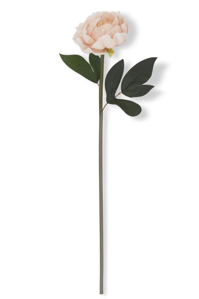 Faux Real Touch Peony Stem 20" Light Peach