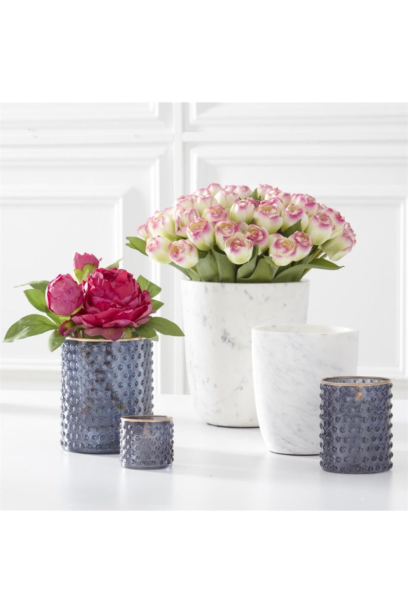 Faux Real Touch Tulip Bundle 13" Green with Purple