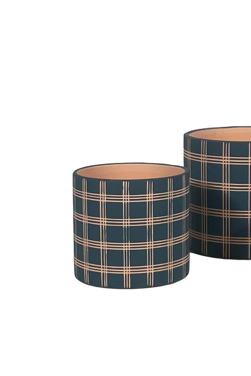 Alfresco Town Plaid Petits Pot 5.5"