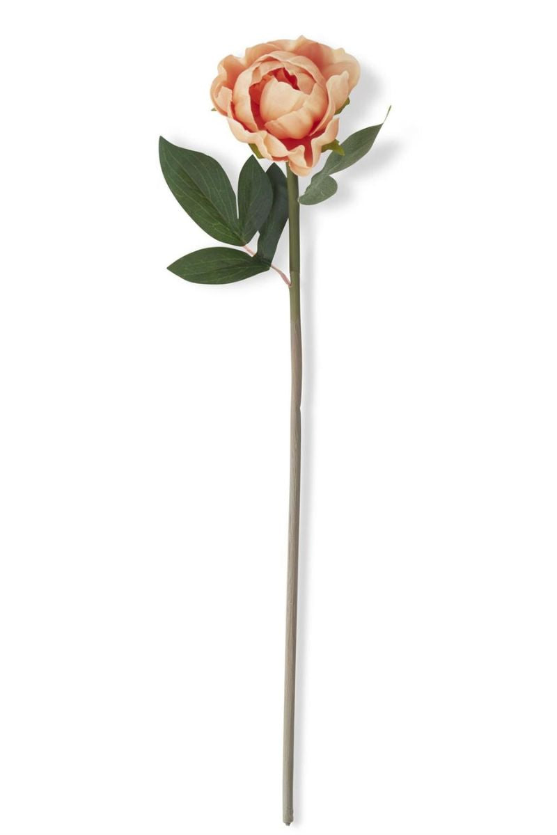 Faux Real Touch Peony Stem 20" Peach