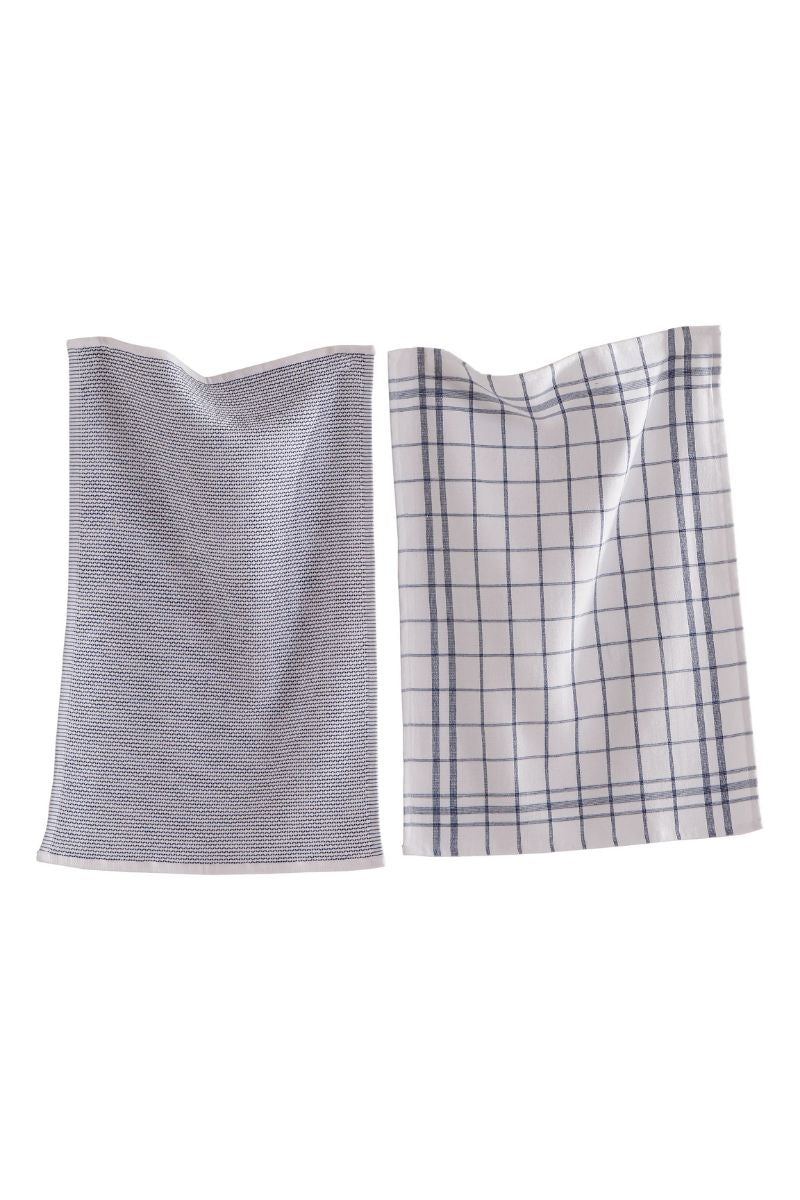 Classic Terry Dishtowel Set of 2 Navy