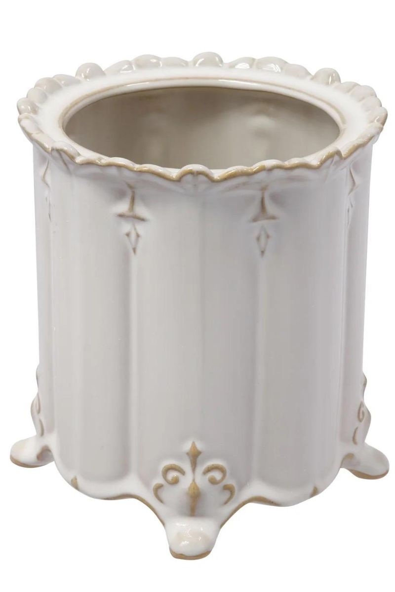 Canister Vase 5"x 6.5" Cream
