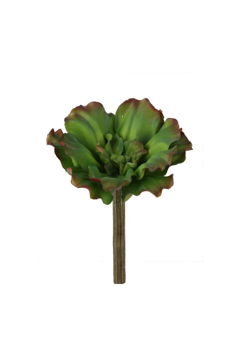 Winward Faux Ruffle Succulent Pick 6" Green