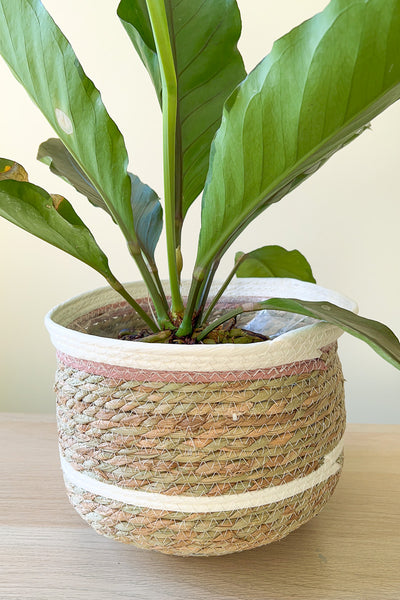PLANTER, PAPERROPE ROUND SMALL