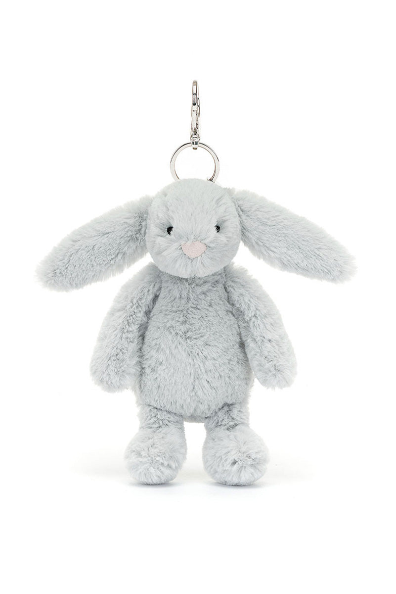 Jellycat  Bashful Silver (Grey) Bunny Bag Charm