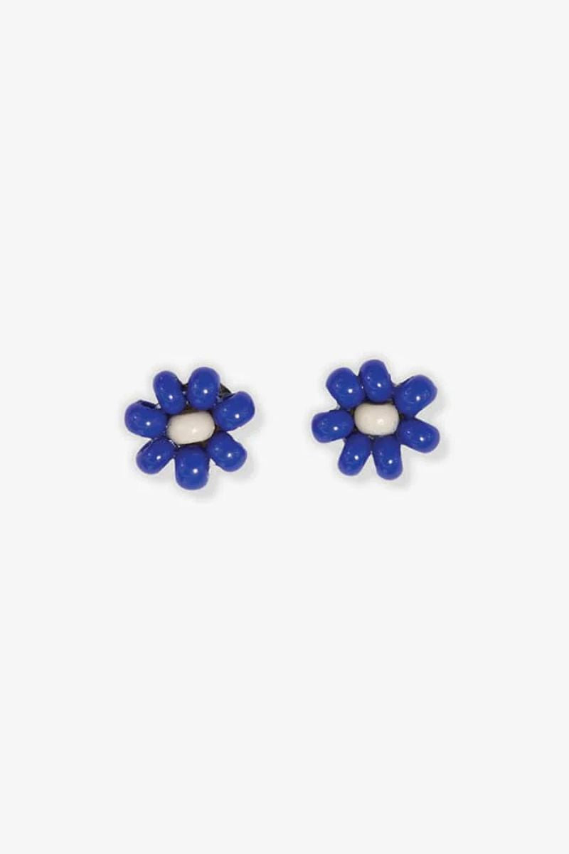 Ink + Alloy Tina Two Color Beaded Post Earrings Lapis
