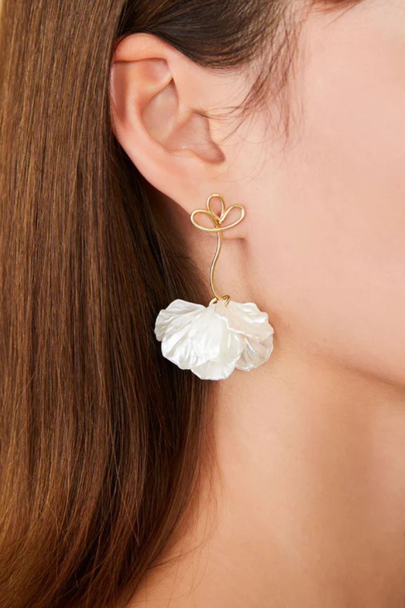 Spartina Corolla Stem Earrings Gold