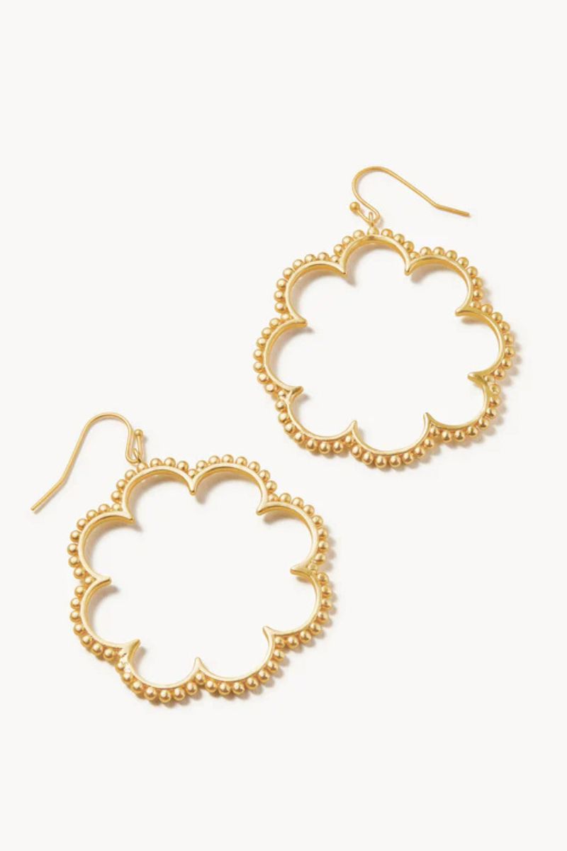 Spartina Dotted Daisy Earrings Gold