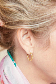 Spartina Earrings Bamboo Hoop Gold