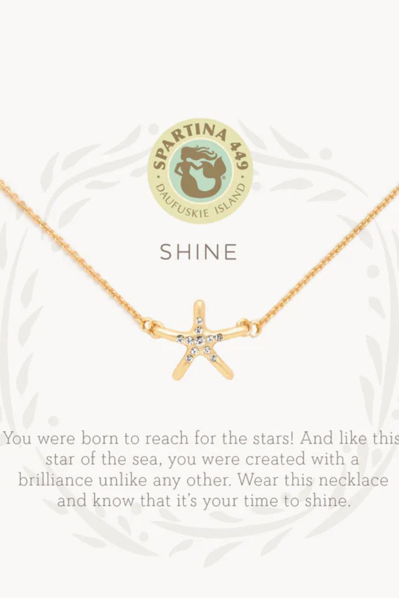 Spartina Sea La Vie Necklace 18" Shine Starfish Gold