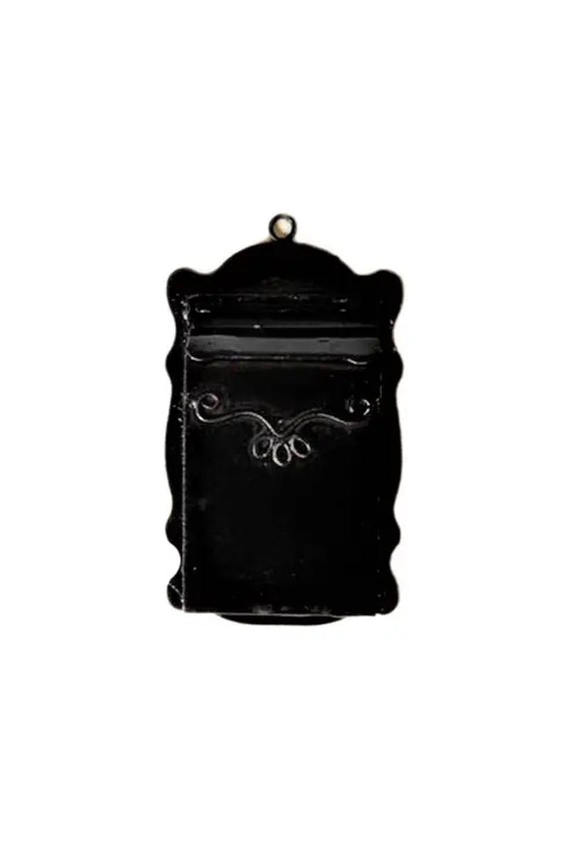 Miniature Garden Wall Mount Mini Mailbox Black