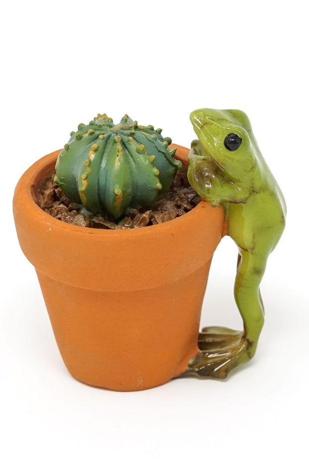 Mini Frog with Cactus Pot