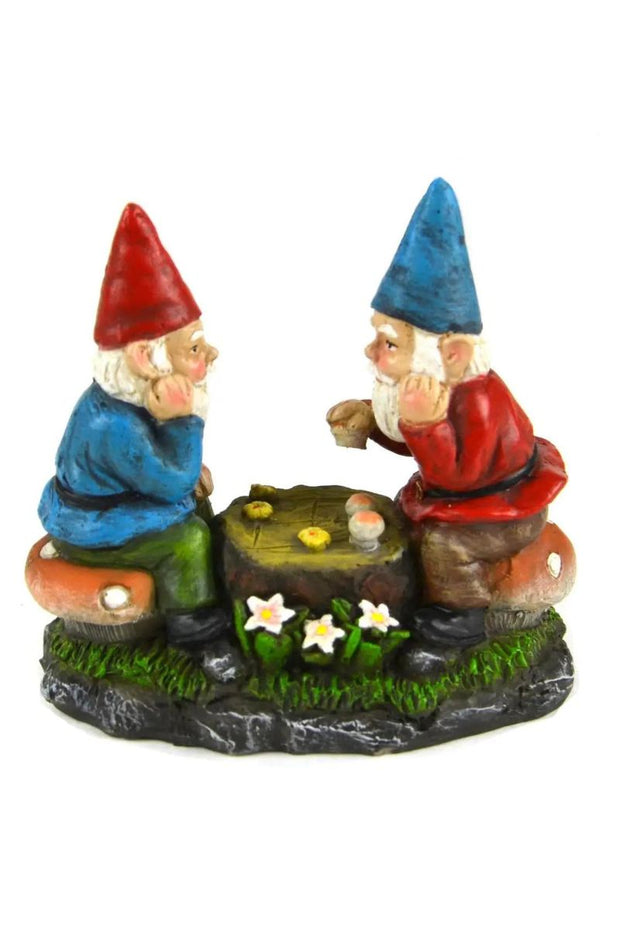 Touch of Nature 4” Miniature Gnomes Playing Chess