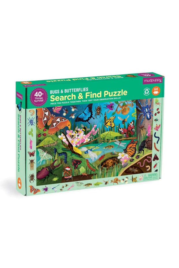 Mudpuppy Bugs & Butterflies Search & Find Puzzle 64 pc