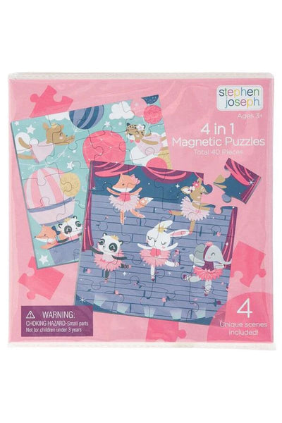 Stephen Joseph Girl 4 In 1 Magnetic Puzzle Book