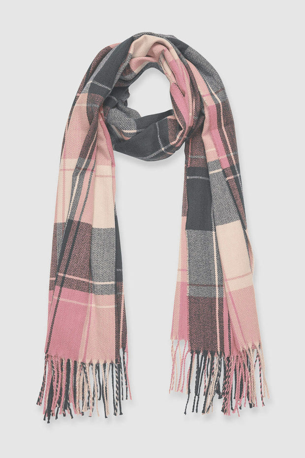 SCARF, GLASGOW PINK/GREY CHECK