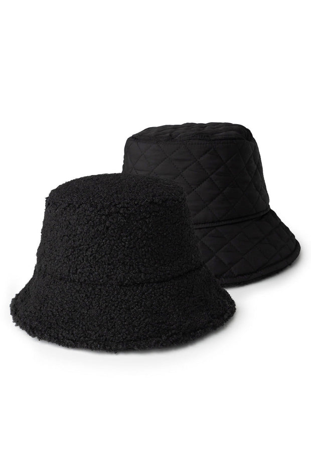 Britt’s Knits® | Après Ski Reversible Sherpa Bucket Hat | Black