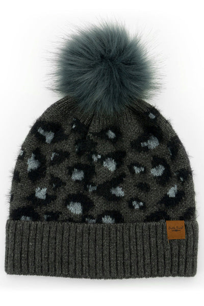 HAT, SNOW LEOPARD BLACK