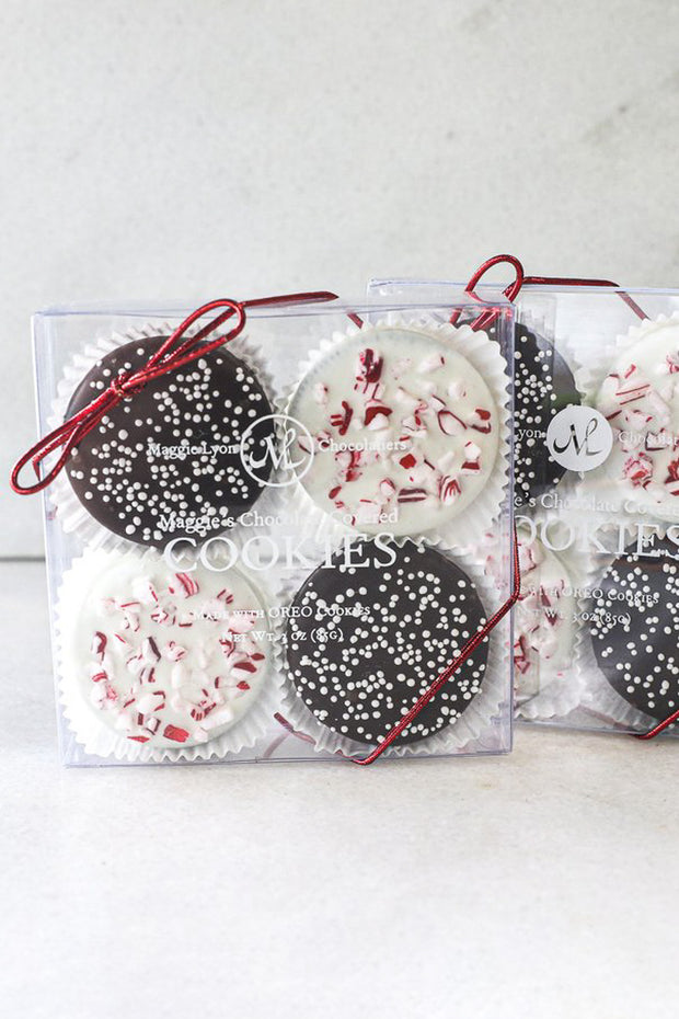 Maggie's Chocolate Covered Cookies Peppermint And Nonpareils 4 Piece