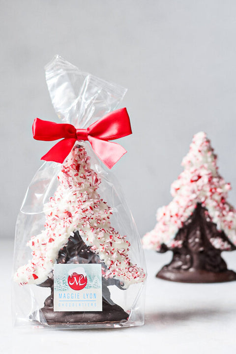 Dark Chocolate Tree With Peppermint Snow 7 oz