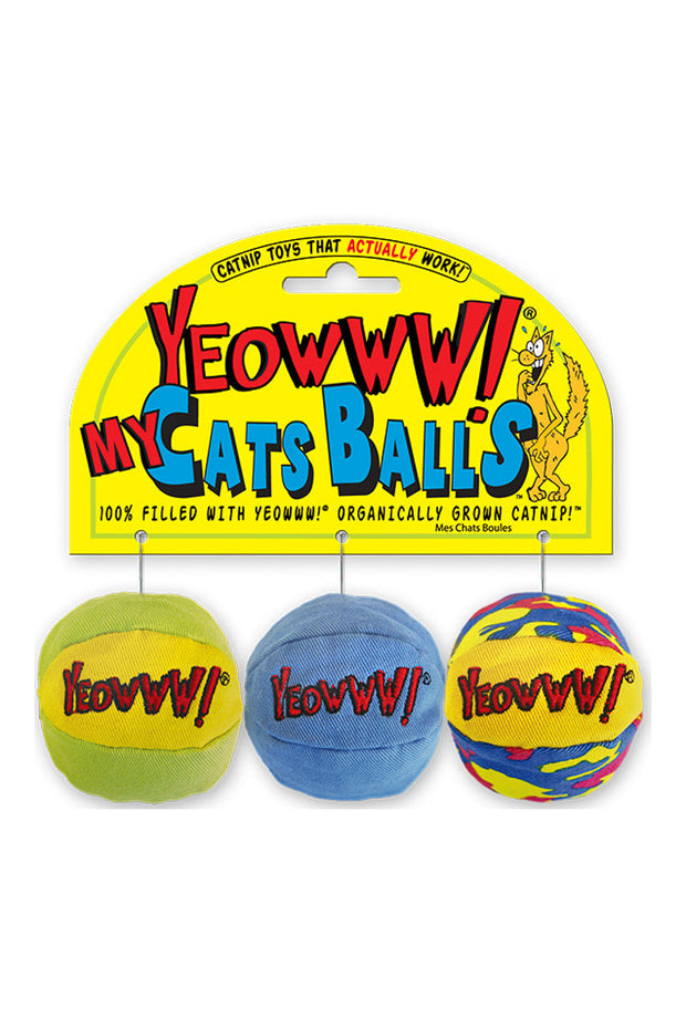 Yeowww! Catnip My Cats Balls 3 Pack Cat Toy