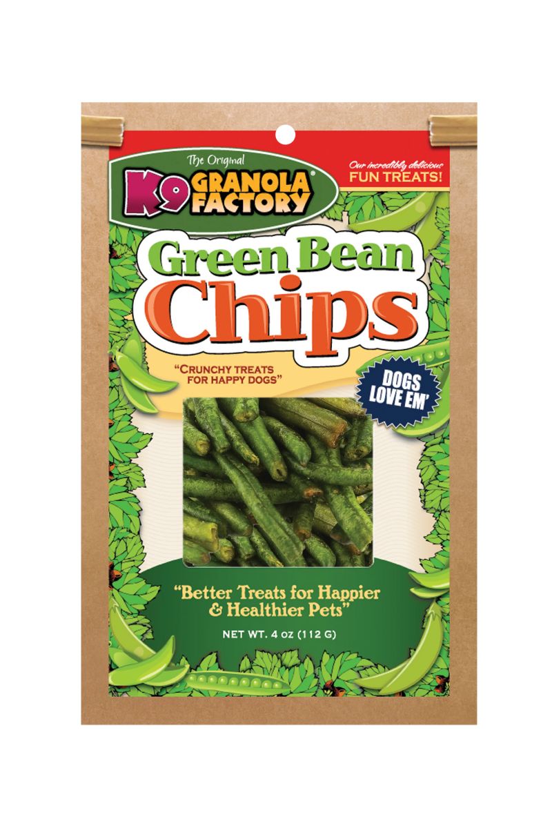 K9 Granola Green Bean Chips Treats 4oz