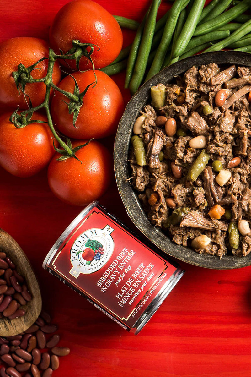 Fromm Shredded Beef in Gravy Entree Wet Dog Food 12 oz