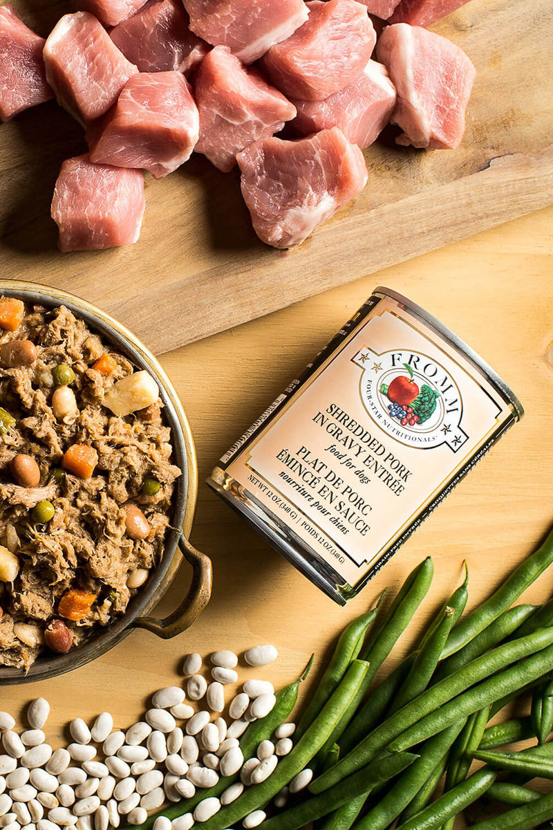 Fromm Shredded Pork in Gravy Entree Wet Dog Food 12 oz