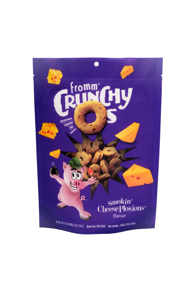 Fromm Dog Treat Crunchy O's Smokin' Cheese Plosions 6 oz