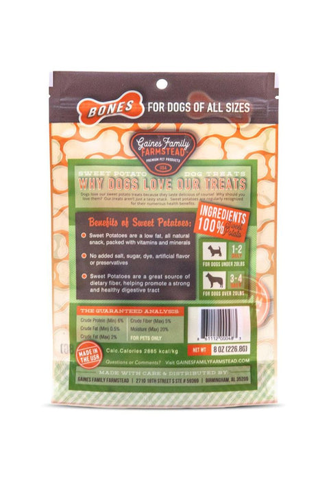 Gaines Family Farmstead Dog Treats Sweet Potato Bones 8 oz