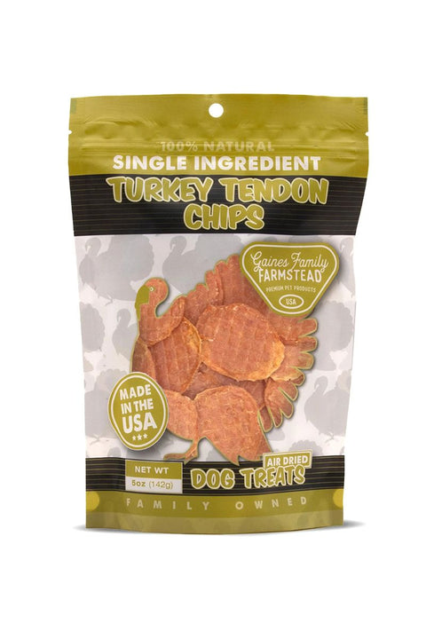 Gaines Family Farmstead Dog Treats Turkey Tendon Chips 5 oz