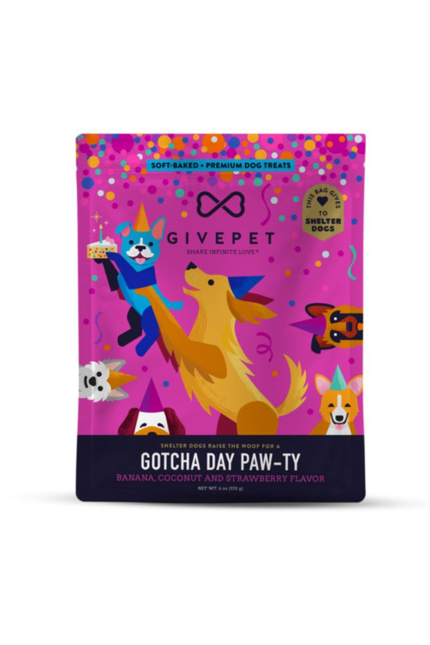 Give Pet Gotcha Day Paw-ty Dog Treats 6 oz