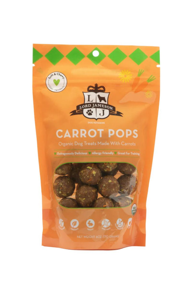 Lord Jameson Carrot Pops Organic Dog Treats 6 oz