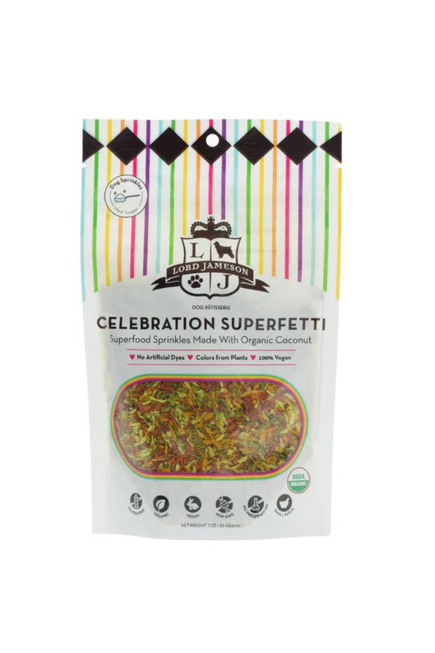 Lord Jameson Celebration SuperFetti Organic Dog Sprinkles 3 oz