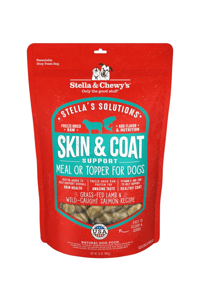 Stella & Chewy's Freeze Dried Stella Solutions Skin & Coat Grass-Fed Lamb & Wild Caught 4.25 oz