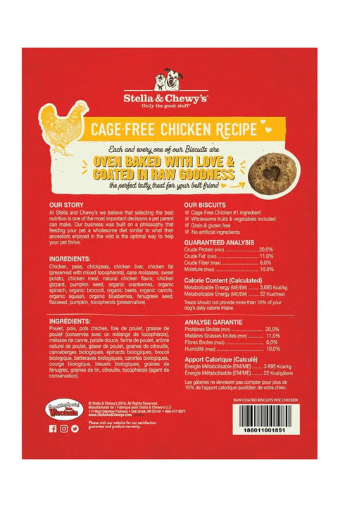 Stella & Chewy's Raw Coated Biscuits Cage Free Chicken 9 oz