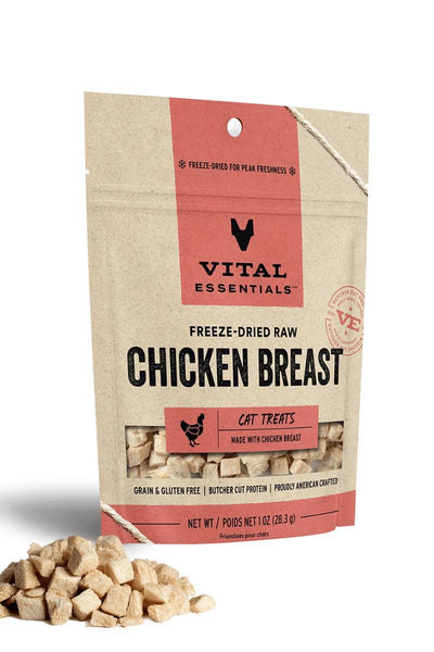 Vital Essentials Freeze Dried Cat Treat Chicken Breast 1 oz