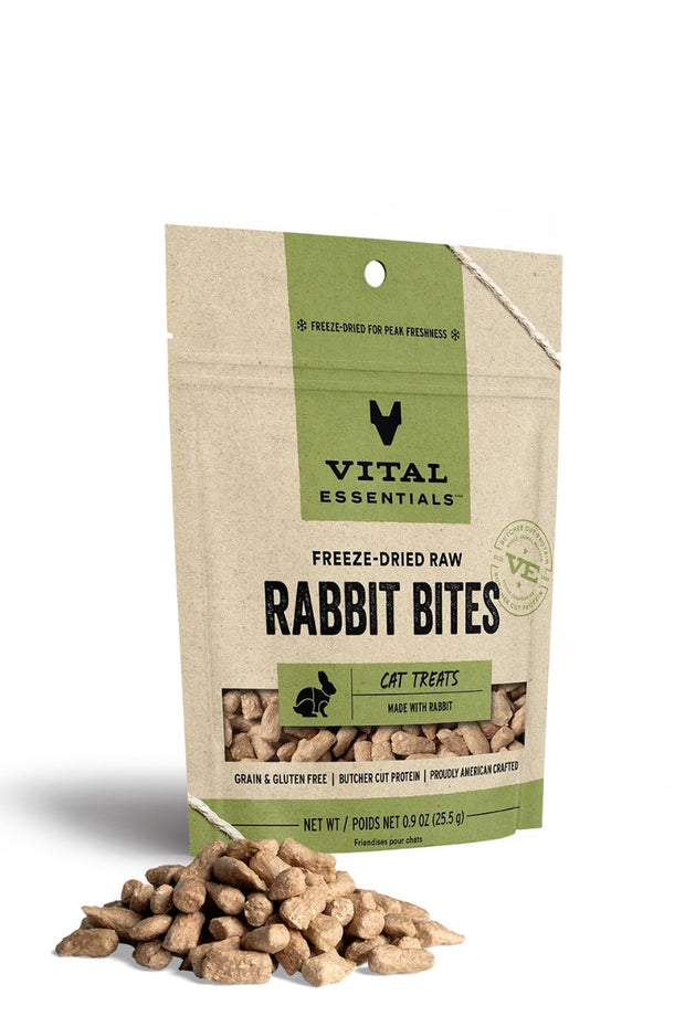 Vital Essentials Freeze Dried Cat Treat Rabbit Bites 0.9oz