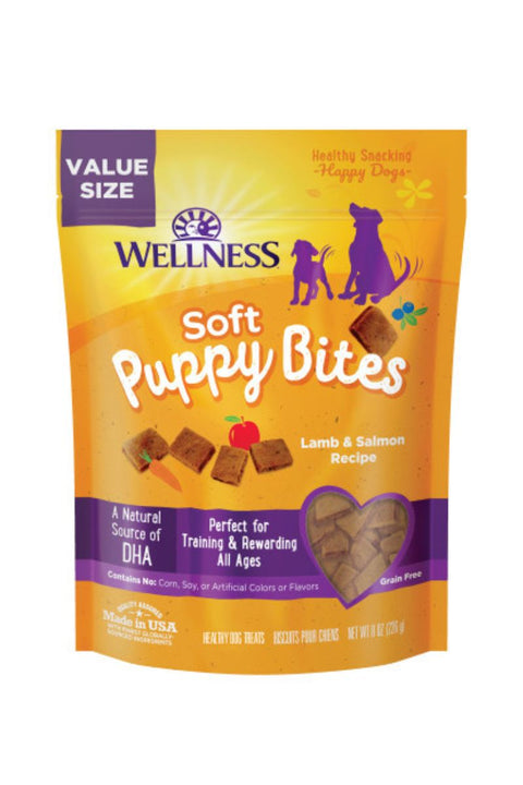 Wellness Soft Puppy Bites Lamb & Salmon Treats 3 oz