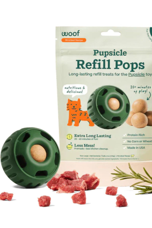 Woof Pupsicle Pops Beef Peanut Butter Small