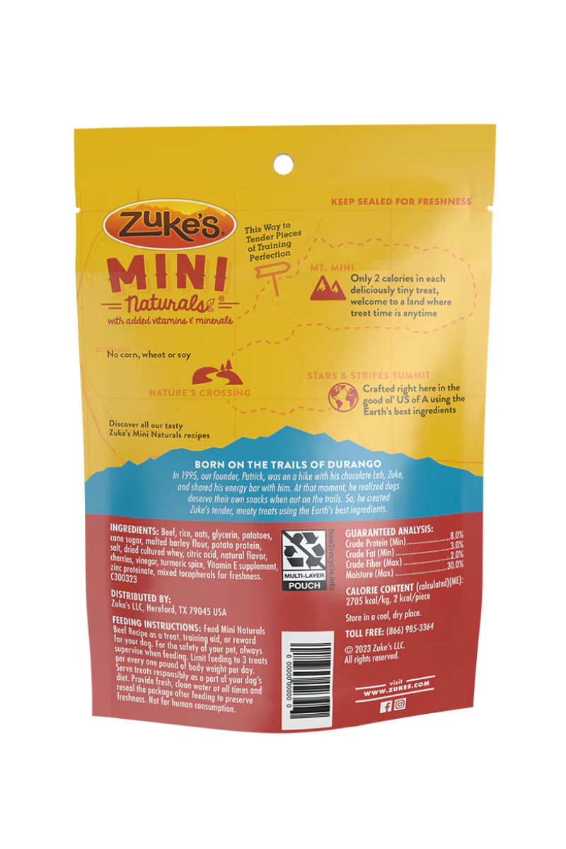Zuke's Mini Naturals Treat Beef Recipe 6 oz – Chalet
