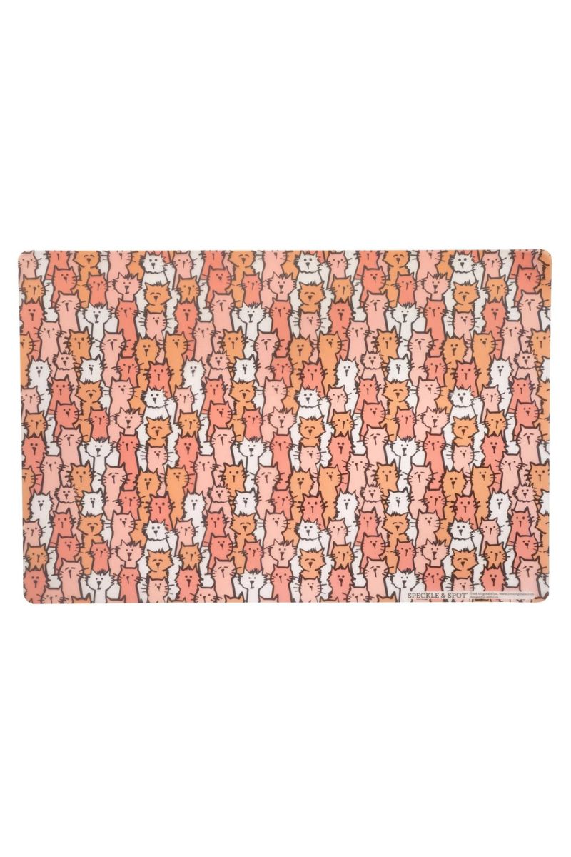 Speckle and Spot Pet Placemat Frosted Random Cats