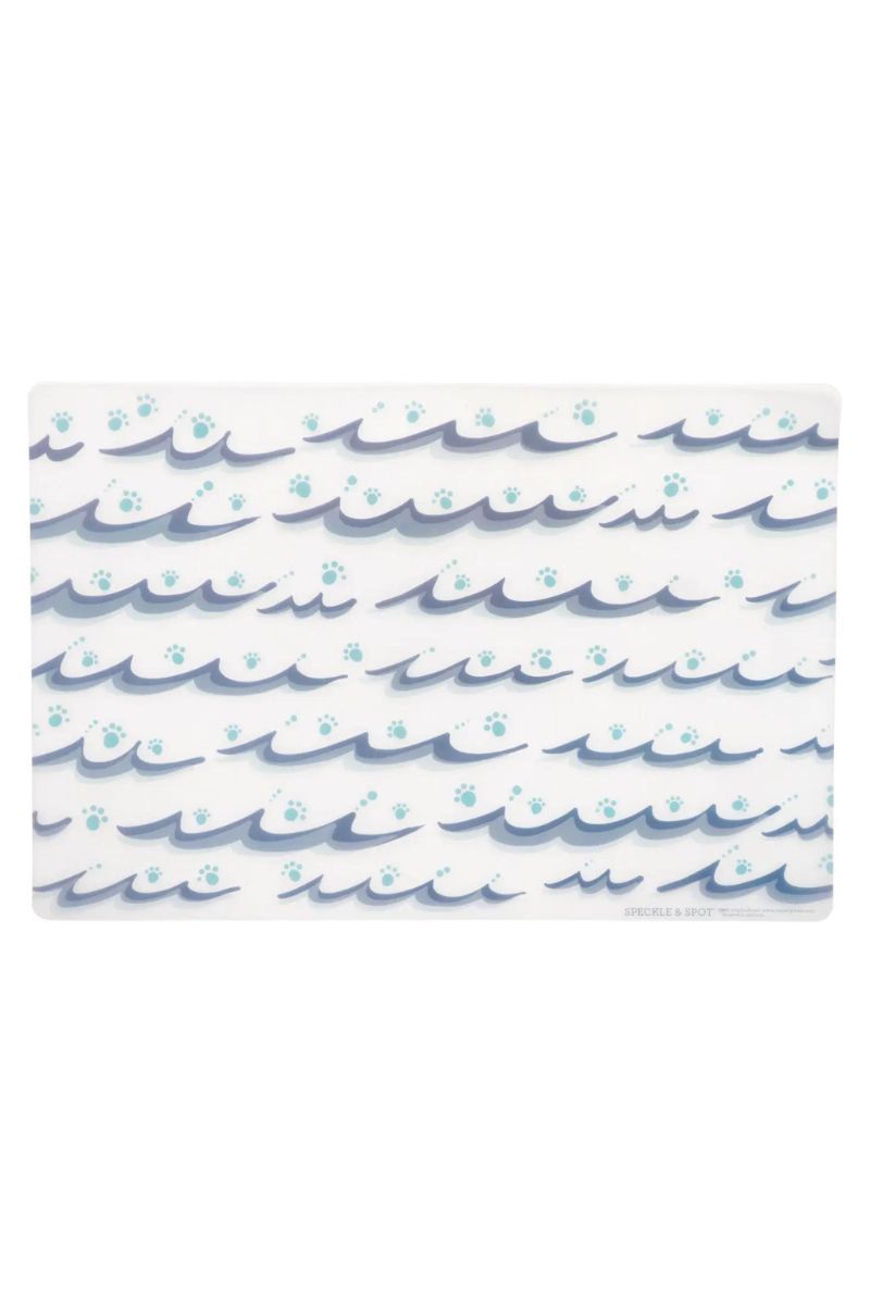 Speckle and Spot Pet Placemat Frosted Ocean of Paws