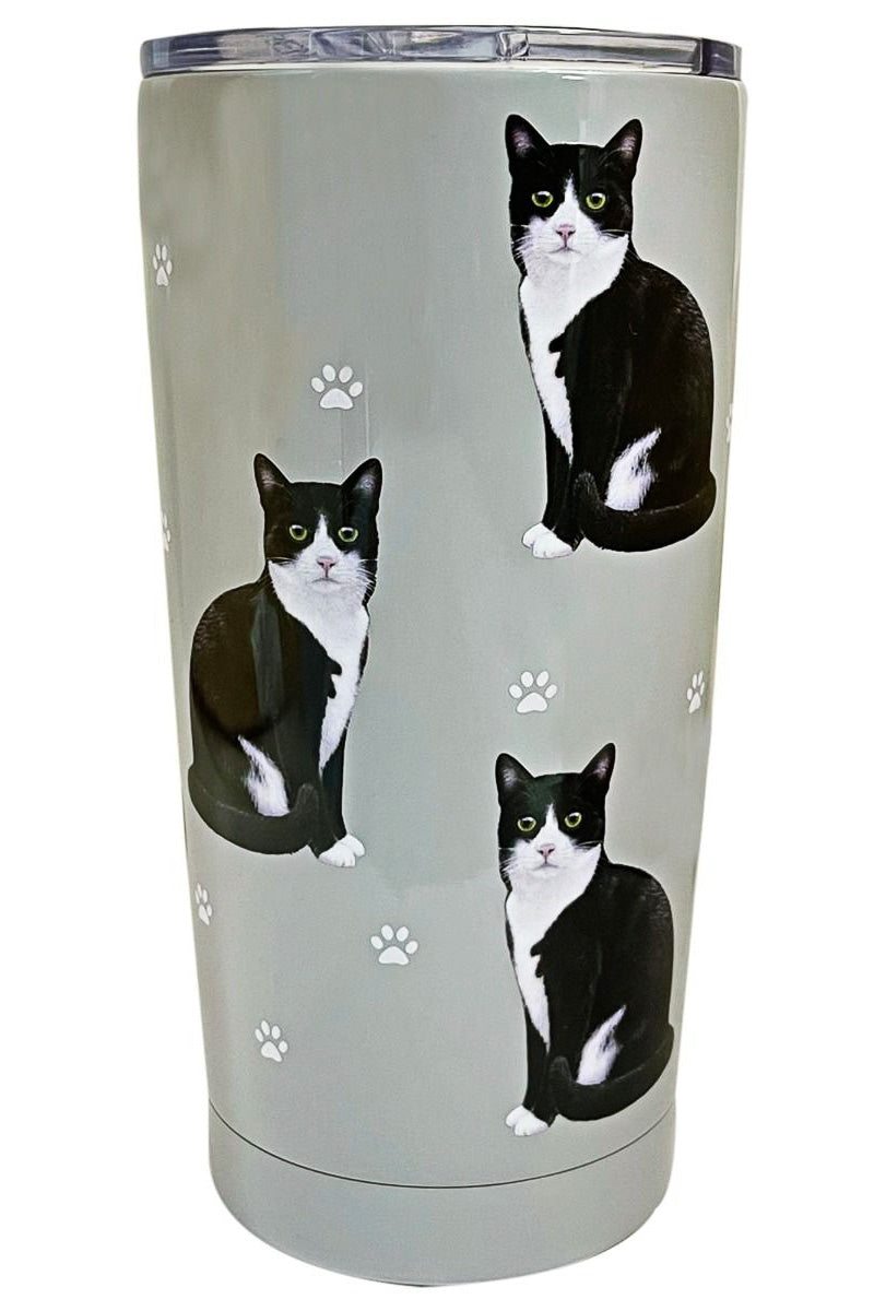 Black and White Cat Serengeti Tumbler