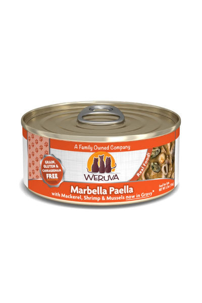 Weruva Classic Marbella Paella with Mackerel Shrimp & Mussels Canned Cat Food 5.5 oz
