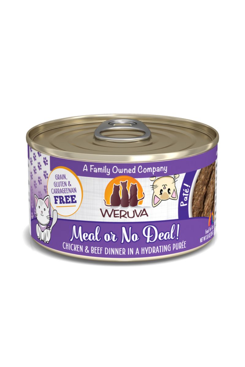 Weruva Pate Meal or N Deal! Chicken & Beef Dinner Canned Cat Food 3 oz