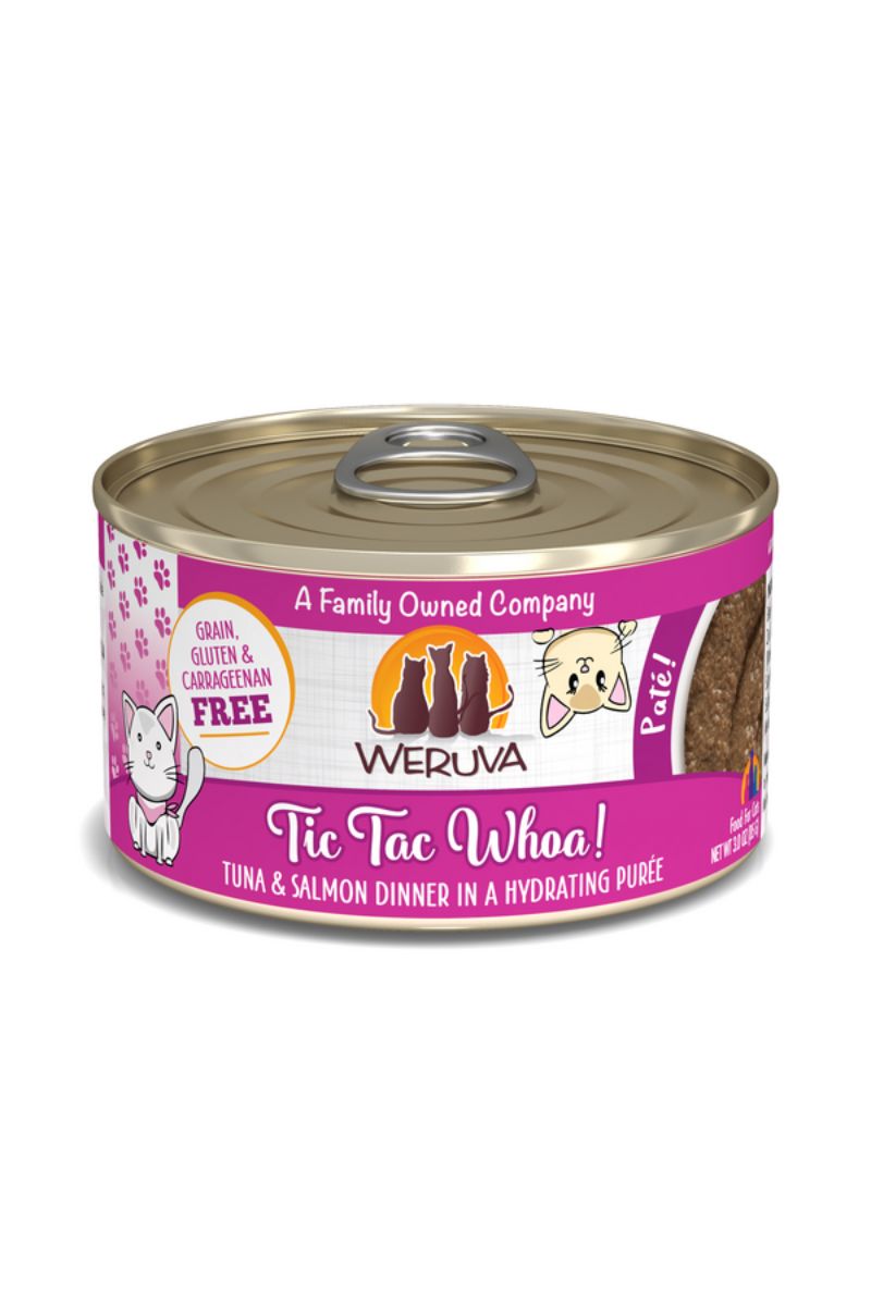 Weruva Pate Tic Tac Whoa Tuna Salmon Dinner Canned Cat Food 3