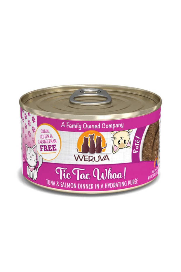 Weruva Pate Tic Tac Whoa! Tuna & Salmon Dinner Canned Cat Food 3 oz