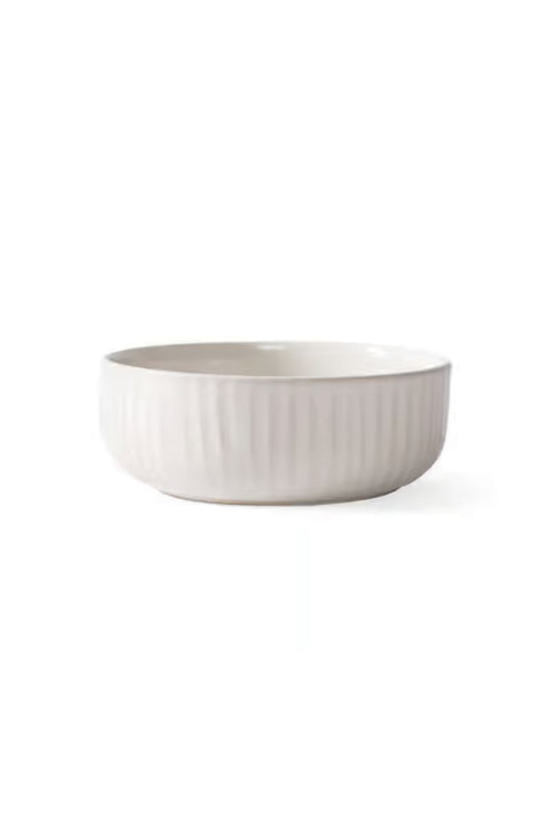 Petshop By Fringe Sculpt Bowl Canvas River Ribbed Bisque Medium Cream