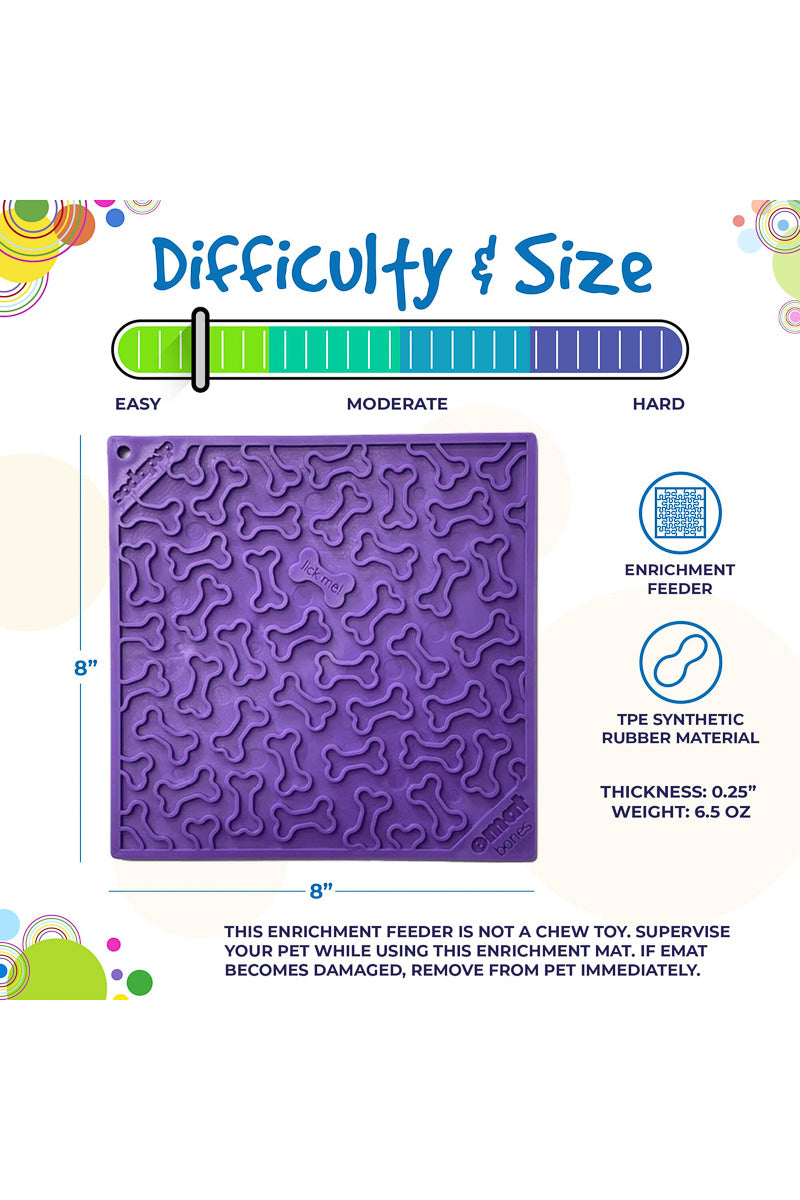 SodaPup Bones Lickmat Purple Large